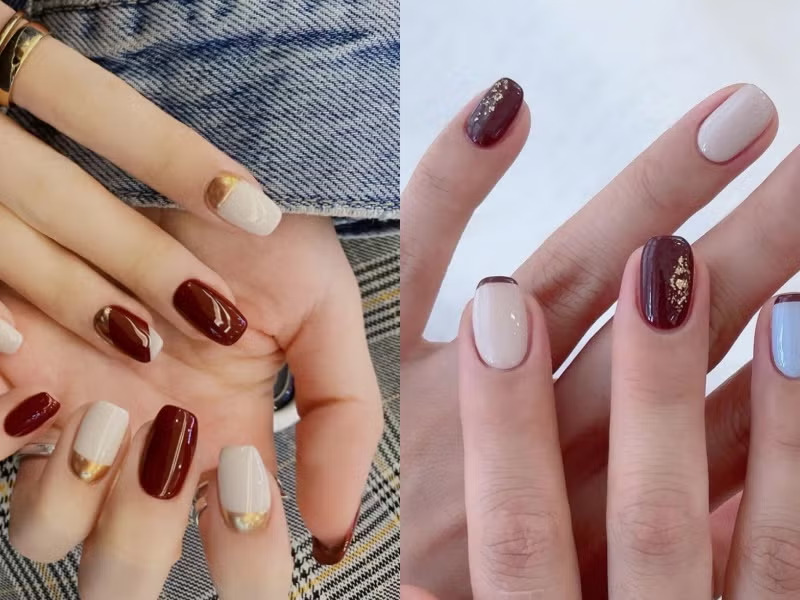 Autumn French Nails Design